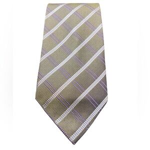 🖤❤️100% SILK Beautiful Valerio Galati Lavender & Golden Tie. STUNNING!!